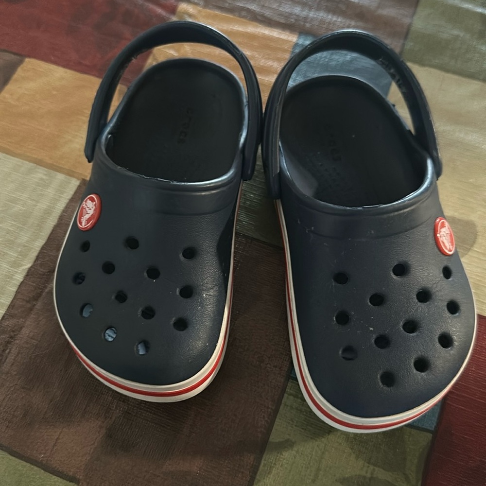 Toddlers crocs navy blue size 8